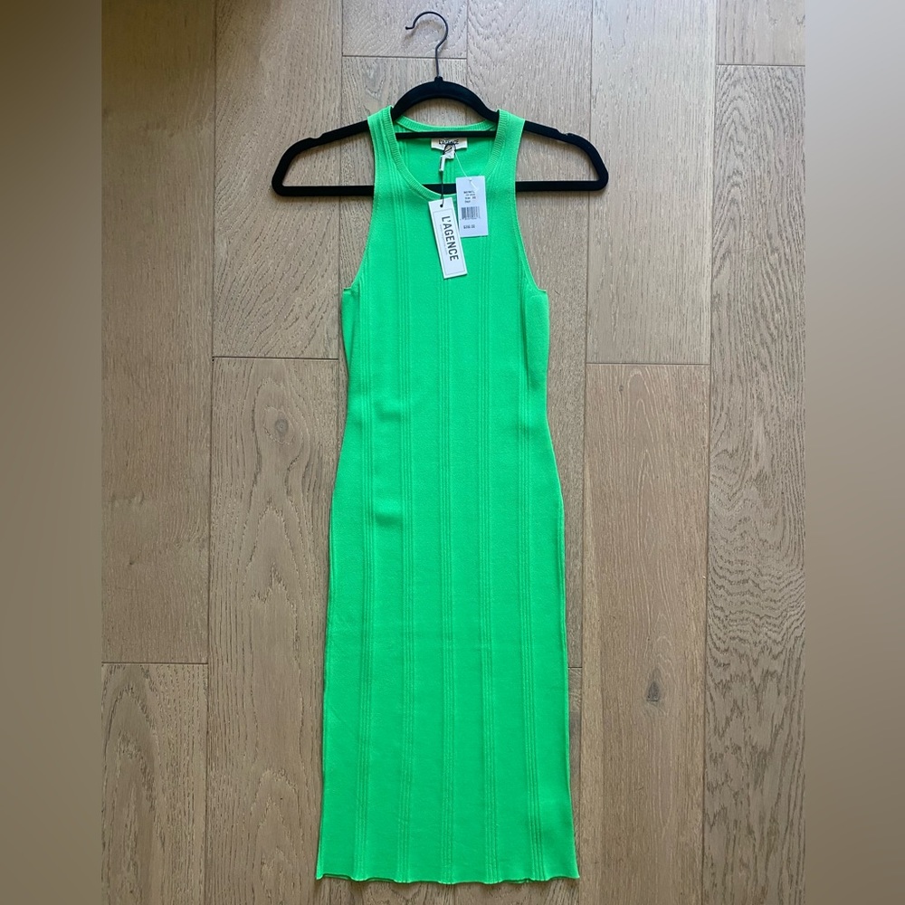NWT L’Agence Shelby Dress in Pop Green Size XS